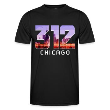 Chicago, Illinois - Männer Funktions-T-Shirt - Schwarz - Vorne - AI Model Male 178 dark (178cm)