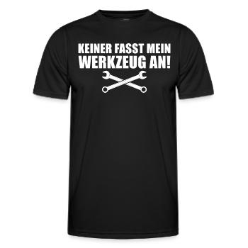 Kfz Mechaniker Werkzeug Humor Schrauber - Männer Funktions-T-Shirt - Schwarz - Vorne - AI Model Male 178 dark (178cm)