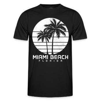 Miami Beach Florida USA - Männer Funktions-T-Shirt - Schwarz - Vorne - AI Model Male 178 dark (178cm)