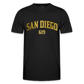 San Diego Kalifornien Vintage Souvenir - Männer Funktions-T-Shirt - Schwarz - Vorne - AI Model Male 178 dark (178cm)