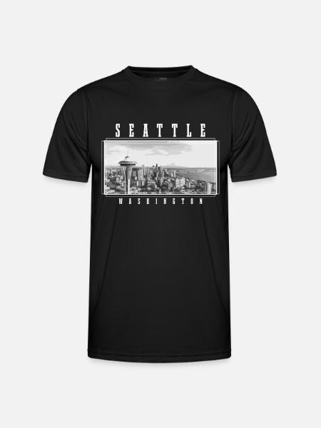 Seattle Washington Souvenir Gift - Men's Functional T-Shirt - black