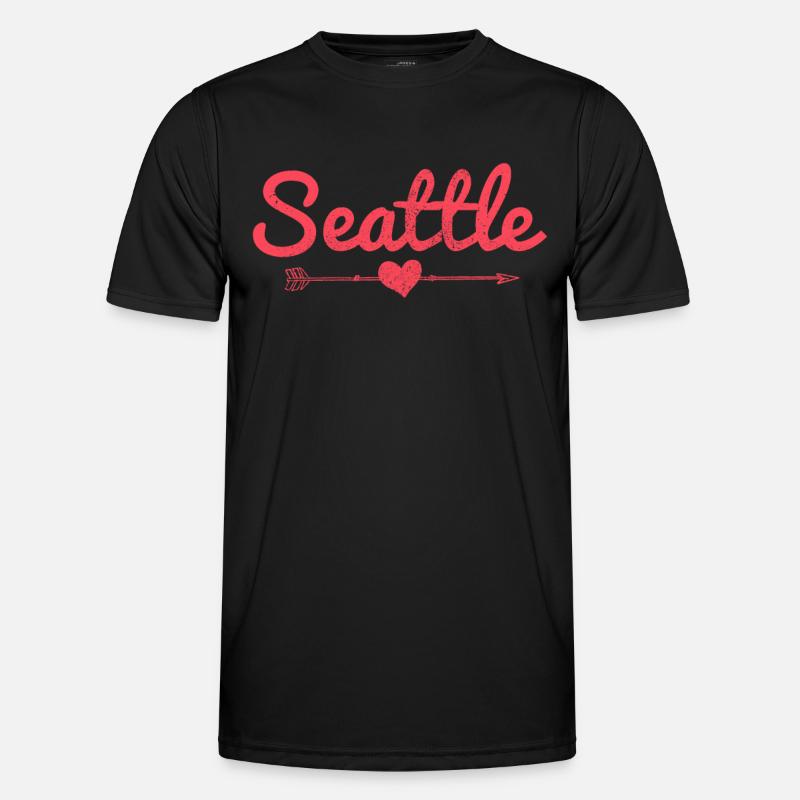 Seattle Washington Souvenir Geschenk - Männer Funktions-T-Shirt - Schwarz