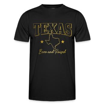 Texas - Männer Funktions-T-Shirt - Schwarz - Vorne - AI Model Male 178 dark (178cm)