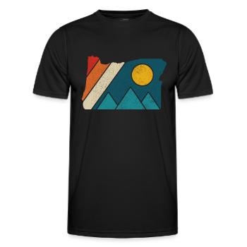 Oregon - Männer Funktions-T-Shirt - Schwarz - Vorne - AI Model Male 178 dark (178cm)