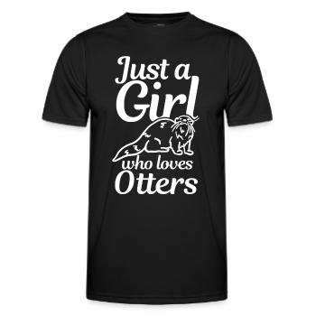 Otter - Männer Funktions-T-Shirt - Schwarz - Vorne - AI Model Male 178 dark (178cm)