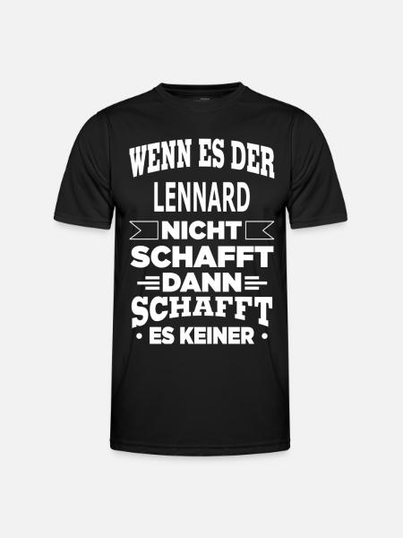 LENNARD - Männer Funktions-T-Shirt - Schwarz