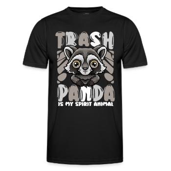 Trash Panda est mon animal spirituel - T-shirt sport Homme - noir - Devant - AI Model Male 178 dark (178cm)