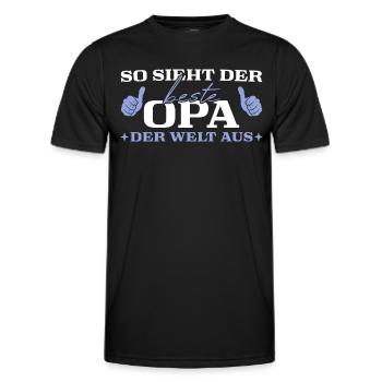 So sieht der beste Opa aus - Männer Funktions-T-Shirt - Schwarz - Vorne - AI Model Male 178 dark (178cm)