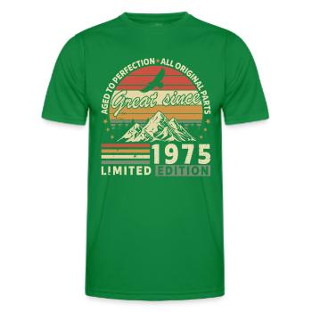 49 Jahre großartig seit 1975 limitierte Auflage - Männer Funktions-T-Shirt - Kelly Green - Vorne - AI Model Male 178 dark (178cm)