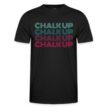 Boulderer Chalk Up Bouldern - Männer Funktions-T-Shirt - Schwarz - Vorne - AI Model Male 178 dark (178cm)
