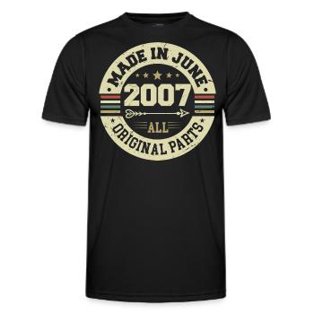 Juni 2007 Geburtstagsgeschenk Juni 2007 Juni 2007 - Männer Funktions-T-Shirt - Schwarz - Vorne - AI Model Male 178 dark (178cm)