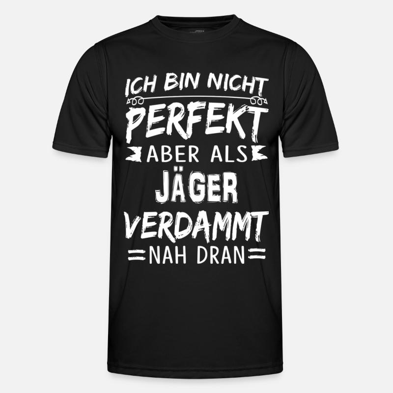 JÄGER - Männer Funktions-T-Shirt - Schwarz