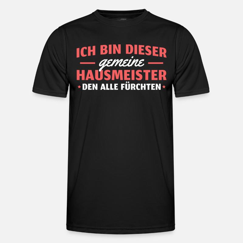 Gemeiner Hausmeister Geschenk Männer Funktions-T-Shirt