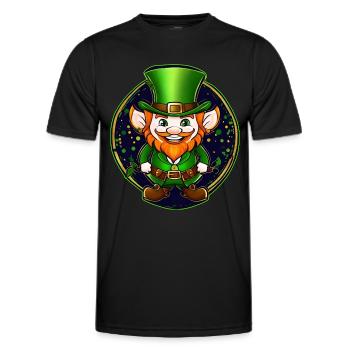 Saint Patrick's Day Irish Leprechaun Leprechaun Imp - Men's Functional T-Shirt - black - Front - AI Model Male 178 dark (178cm)
