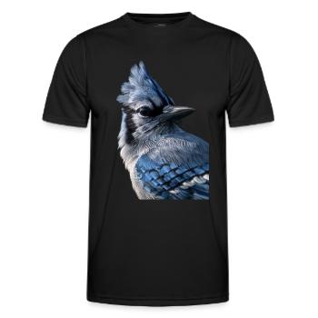 Blue jay - Men's Functional T-Shirt - black - Front - AI Model Male 178 dark (178cm)
