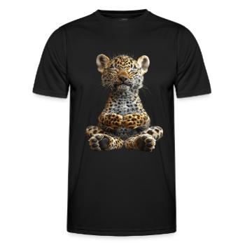Leopard - Men's Functional T-Shirt - black - Front - AI Model Male 178 dark (178cm)