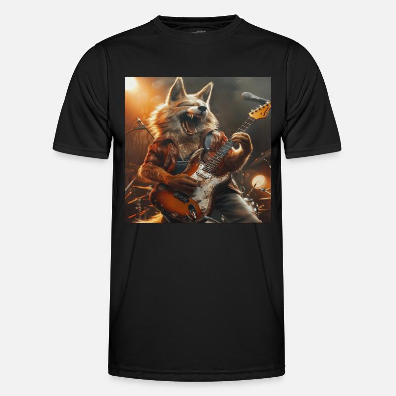 Wolf - Men's Functional T-Shirt - black