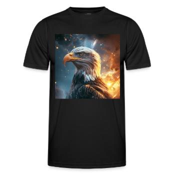 Adler - Männer Funktions-T-Shirt - Schwarz - Vorne - AI Model Male 178 dark (178cm)