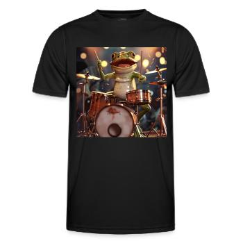 Frog - Men's Functional T-Shirt - black - Front - AI Model Male 178 dark (178cm)