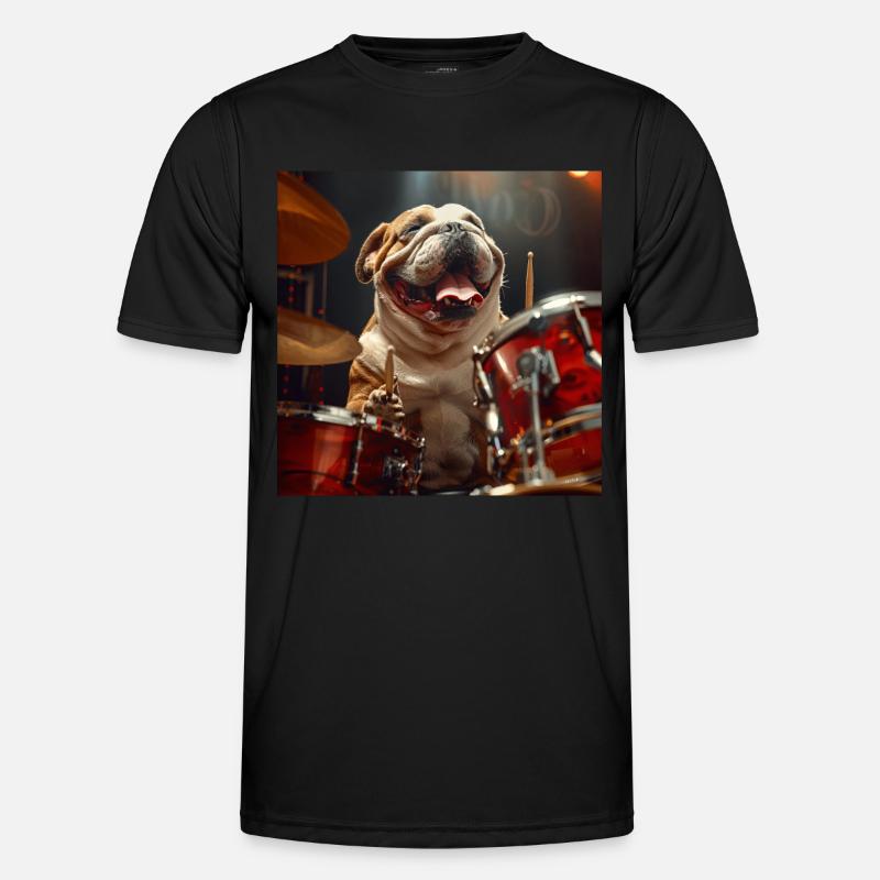 Hund - Männer Funktions-T-Shirt - Schwarz
