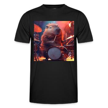 Wasserschwein - Männer Funktions-T-Shirt - Schwarz - Vorne - AI Model Male 178 dark (178cm)