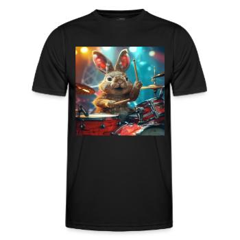 Kaninchen - Männer Funktions-T-Shirt - Schwarz - Vorne - AI Model Male 178 dark (178cm)