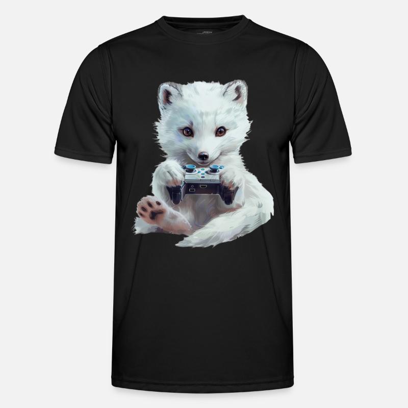Polarfuchs - Männer Funktions-T-Shirt - Schwarz