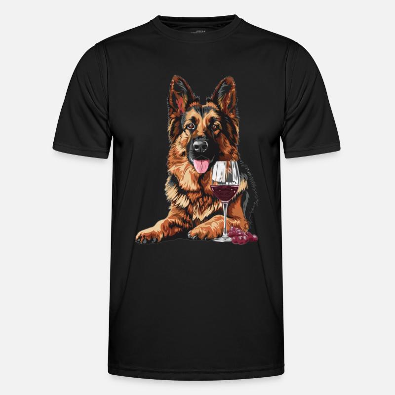 German Shepherd - Men's Functional T-Shirt - black