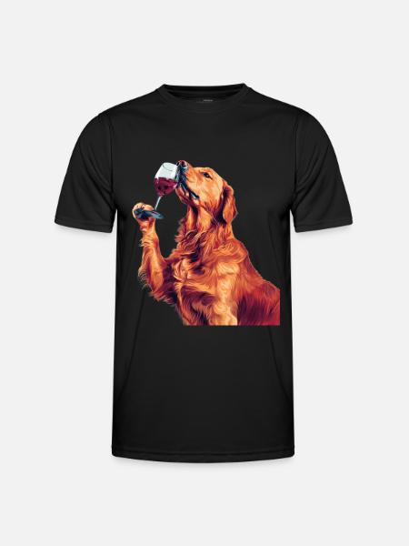 Golden Retriever - Men's Functional T-Shirt - black