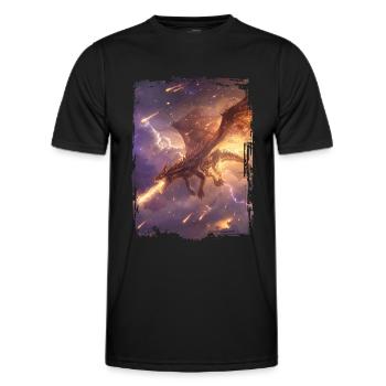 Kite - Men's Functional T-Shirt - black - Front - AI Model Male 178 dark (178cm)