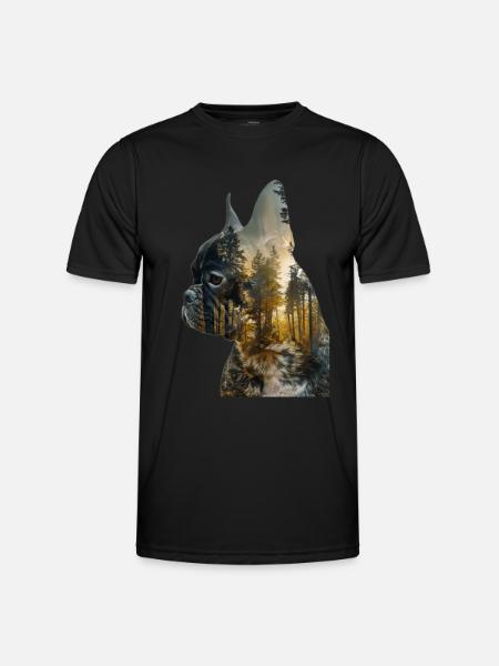 Fransk bulldog - Funktionsshirt til herrer - sort
