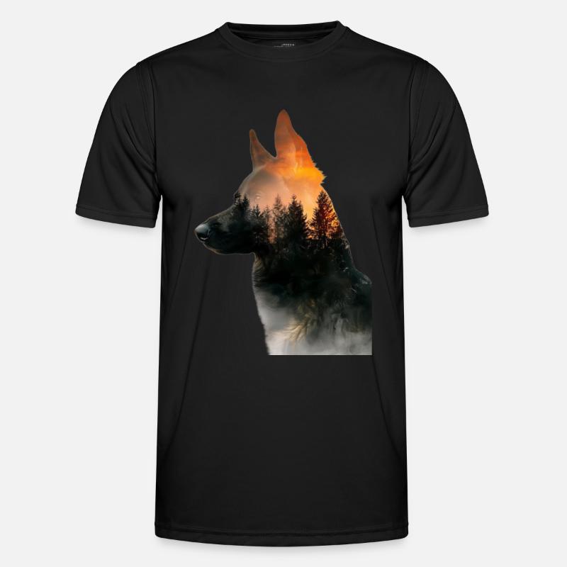 German Shepherd - Men's Functional T-Shirt - black