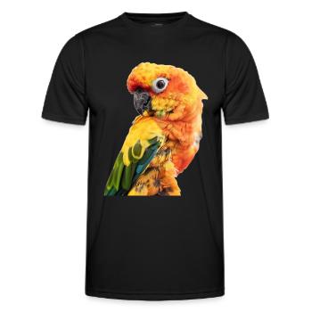 Sittiche - Männer Funktions-T-Shirt - Schwarz - Vorne - AI Model Male 178 dark (178cm)