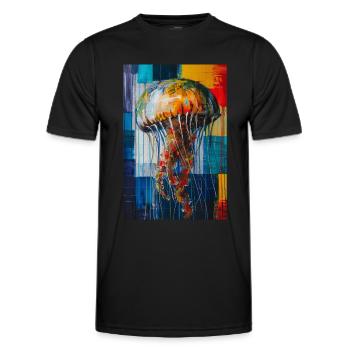 Méduse - T-shirt sport Homme - noir - Devant - AI Model Male 178 dark (178cm)