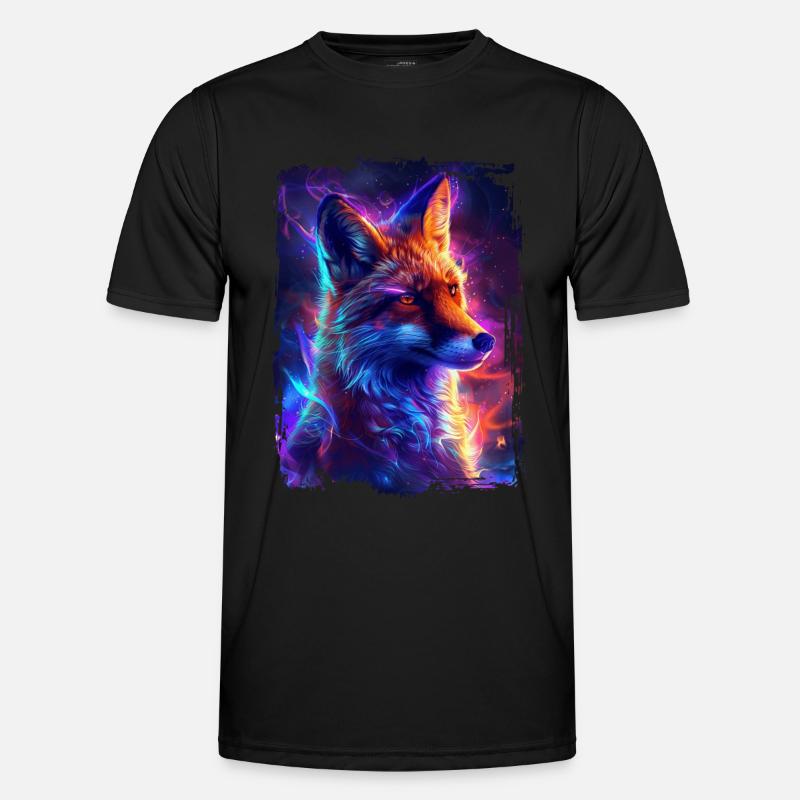 Fuchs - Männer Funktions-T-Shirt - Schwarz