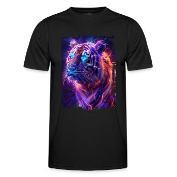 Tiger - Männer Funktions-T-Shirt - Schwarz - Vorne - AI Model Male 178 dark (178cm)