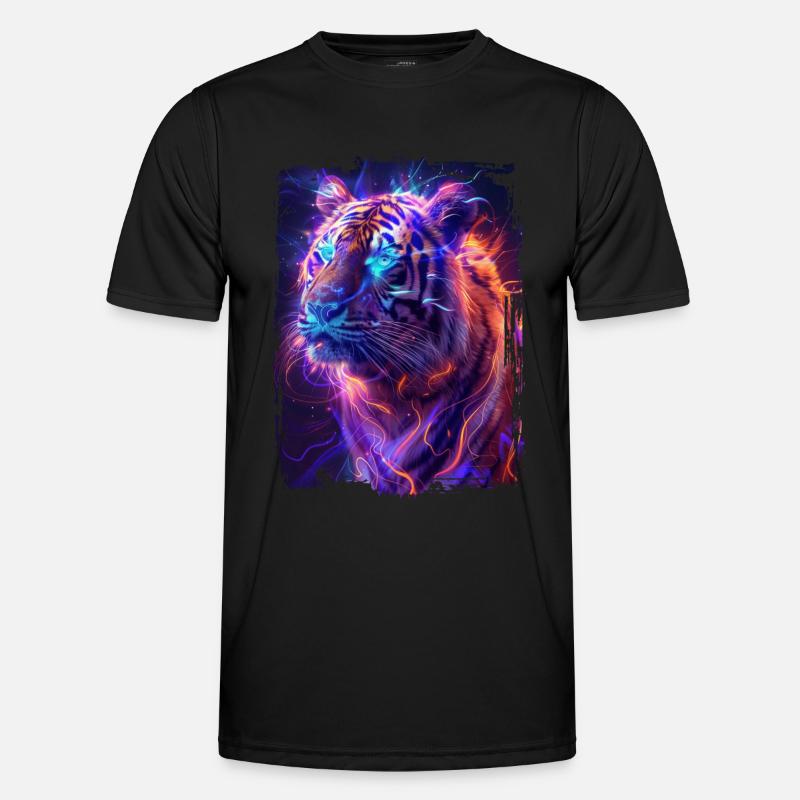 Tiger - Männer Funktions-T-Shirt - Schwarz