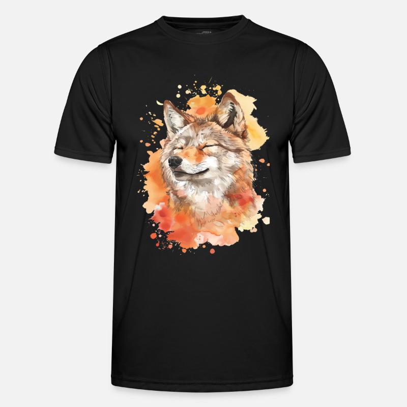 Wolf - Men's Functional T-Shirt - black