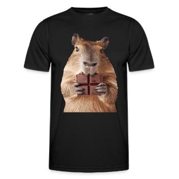 Wasserschwein - Männer Funktions-T-Shirt - Schwarz - Vorne - AI Model Male 178 dark (178cm)