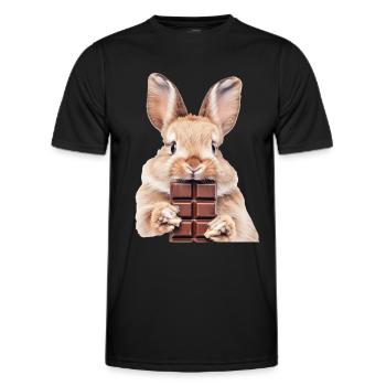 Kaninchen - Männer Funktions-T-Shirt - Schwarz - Vorne - AI Model Male 178 dark (178cm)