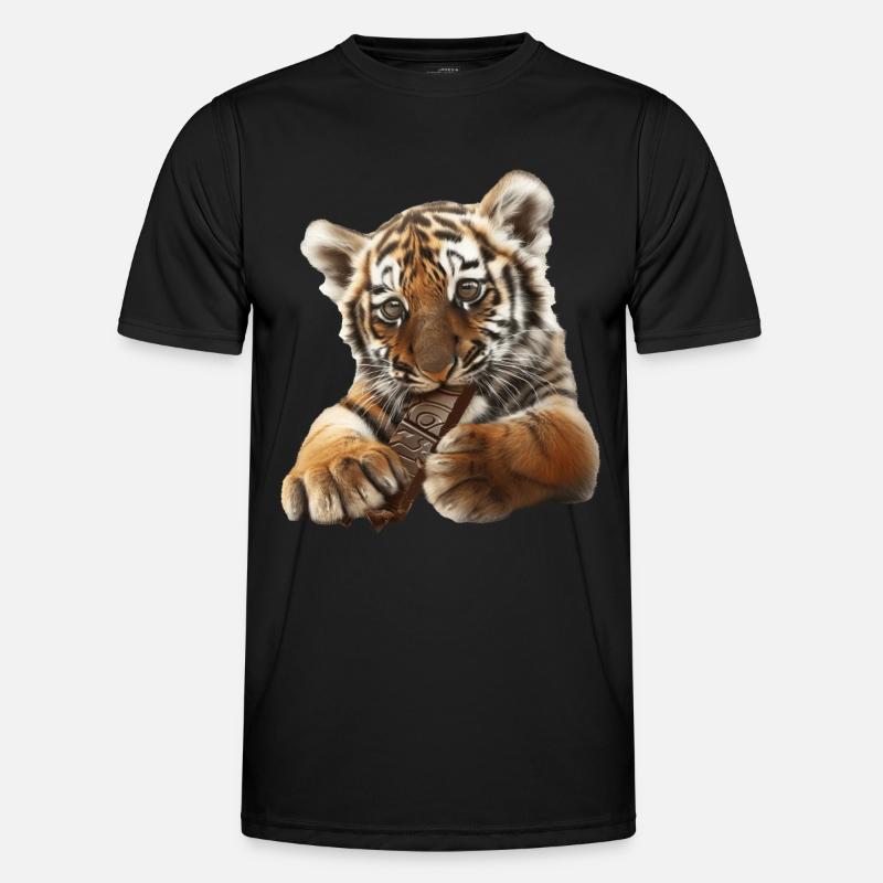 Tiger - Männer Funktions-T-Shirt - Schwarz