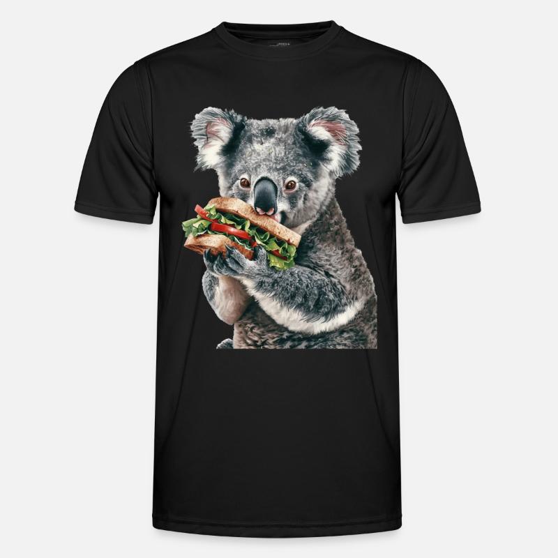 Koala - Männer Funktions-T-Shirt - Schwarz