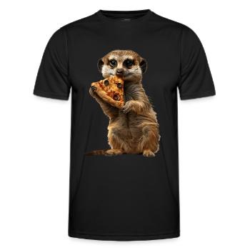 Erdmännchen - Männer Funktions-T-Shirt - Schwarz - Vorne - AI Model Male 178 dark (178cm)