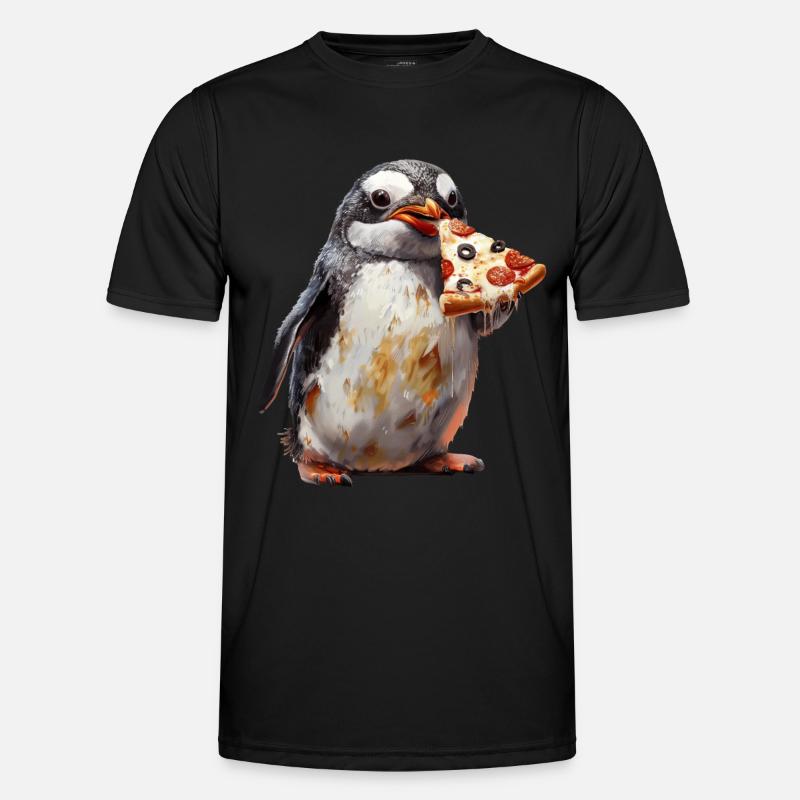 Pinguin - Männer Funktions-T-Shirt - Schwarz