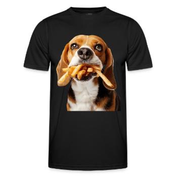 Beagle - Men's Functional T-Shirt - black - Front - AI Model Male 178 dark (178cm)