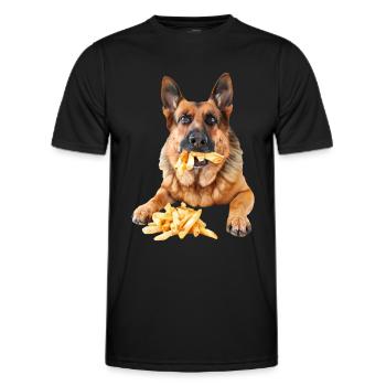 German Shepherd - Men's Functional T-Shirt - black - Front - AI Model Male 178 dark (178cm)