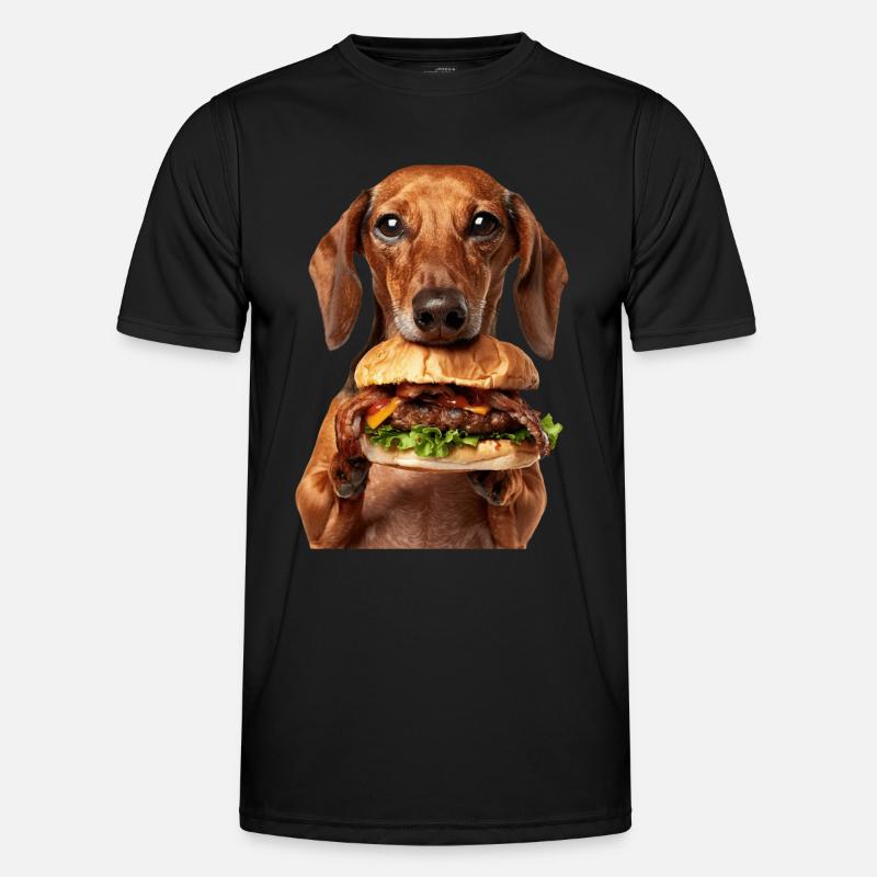 Dackel - Männer Funktions-T-Shirt - Schwarz