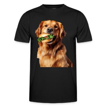Golden Retriever - Men's Functional T-Shirt - black - Front - AI Model Male 178 dark (178cm)