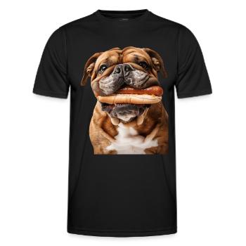 Bulldogge - Männer Funktions-T-Shirt - Schwarz - Vorne - AI Model Male 178 dark (178cm)