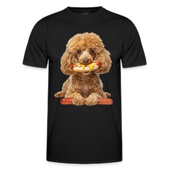 Pudel - Männer Funktions-T-Shirt - Schwarz - Vorne - AI Model Male 178 dark (178cm)